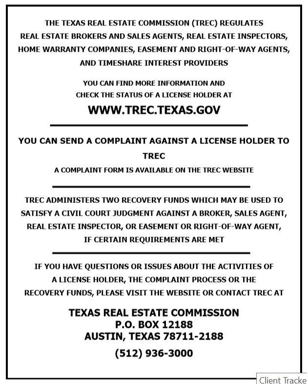 Information on The Texas Real Estate